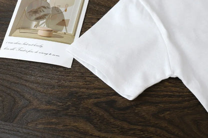 2-10Y Children’s Pure Cotton Short Sleeve Pullover T-Shirt – Baby Boys & Girls Summer Tops