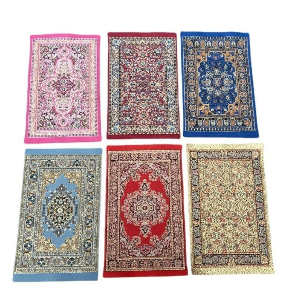 1:12 Scale Turkish Style Miniature Dollhouse Carpet – Floor Covering for Playing House & Doll Accessories