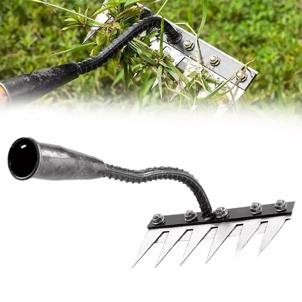 Carbon Steel Garden Weeding Rake – 5/6/7/8 Teeth Soil Loosening & Weed Removal Tool for Farm, Garden & Landscaping
